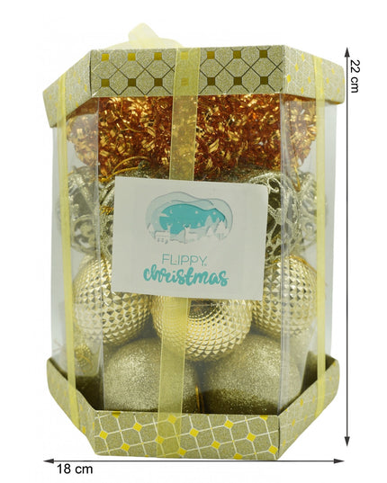 de 28 ornamente de brad, de tip Glob, Cupru