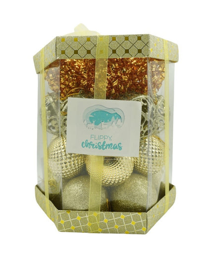 de 28 ornamente de brad, de tip Glob, Cupru