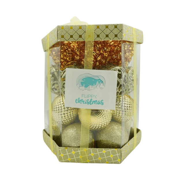 de 28 ornamente de brad, de tip Glob, Cupru