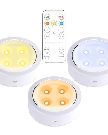 de 3 Lampi Led Fara Fir, Cu Baterii, 3 Culori de Lumina, cu Telecomanda, din Plastic