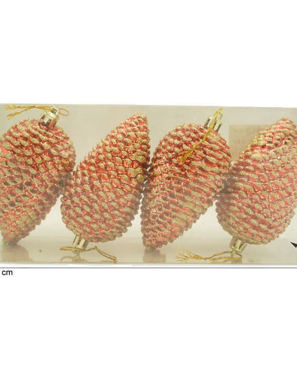 de 4 ornamente de brad, de tip Con de brad