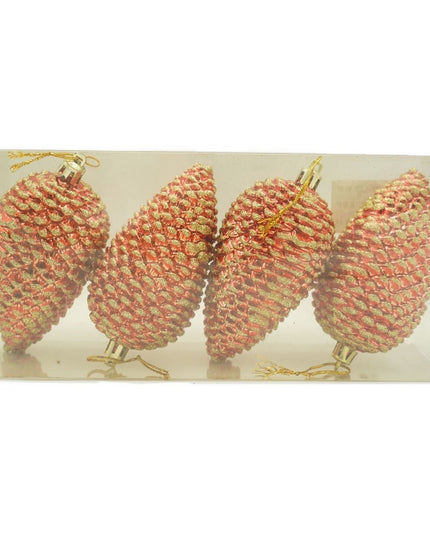 de 4 ornamente de brad, de tip Con de brad