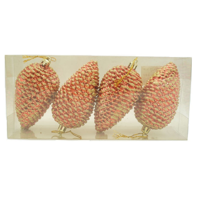 de 4 ornamente de brad, de tip Con de brad