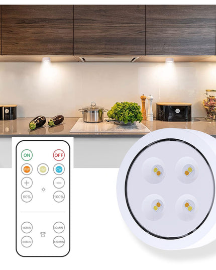 de 6 Lampi Led Fara Fir, Cu Baterii, 3 Culori de Lumina, cu 2 Telecomenzi, din Plastic