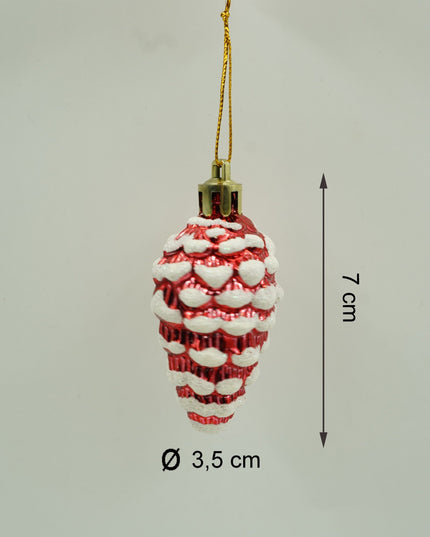 de 6 ornamente de brad, de tip Con de brad