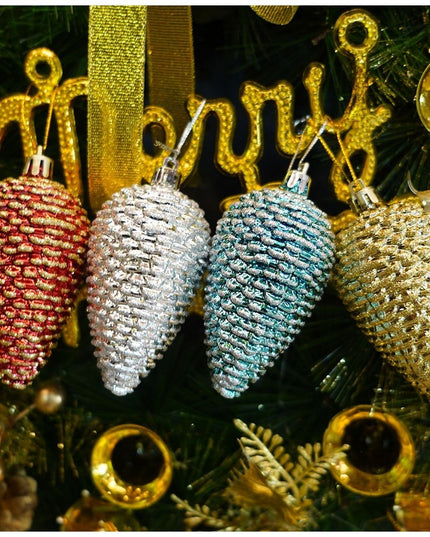 de 6 ornamente de brad, de tip Con de brad