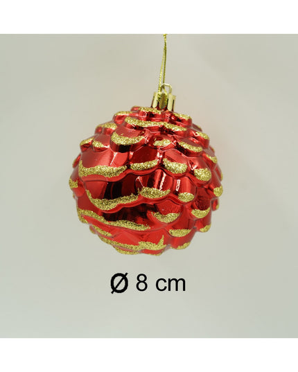 de 6 ornamente de brad, de tip Con de brad