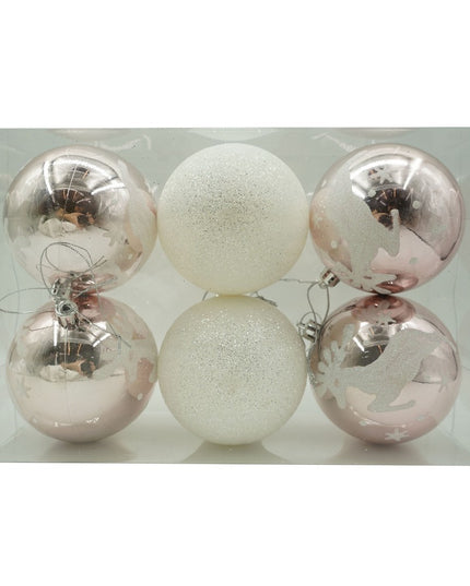 de 6 ornamente de brad, de tip Glob