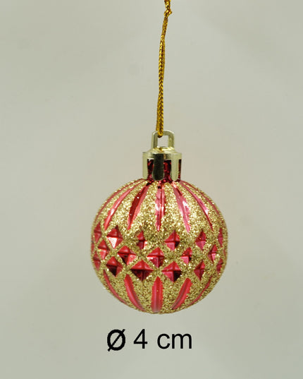 de 6 ornamente de brad, de tip Glob