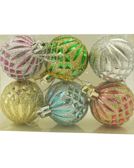 de 6 ornamente de brad, de tip Glob