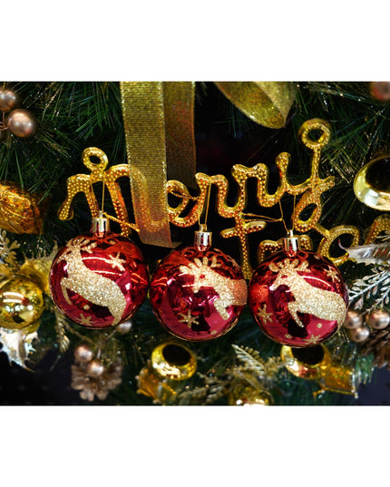 de 6 ornamente de brad, de tip Glob