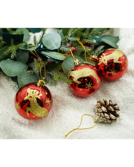 de 6 ornamente de brad, de tip Glob