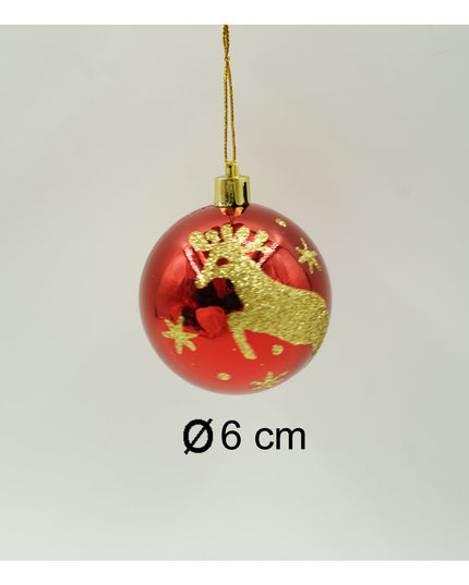 de 6 ornamente de brad, de tip Glob