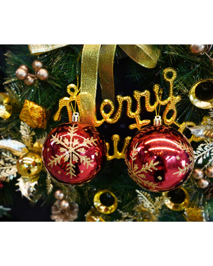 de 6 ornamente de brad, de tip Glob