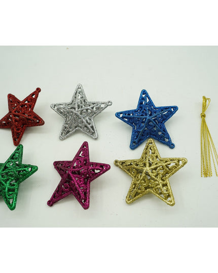 de 6 ornamente de brad, de tip Stea