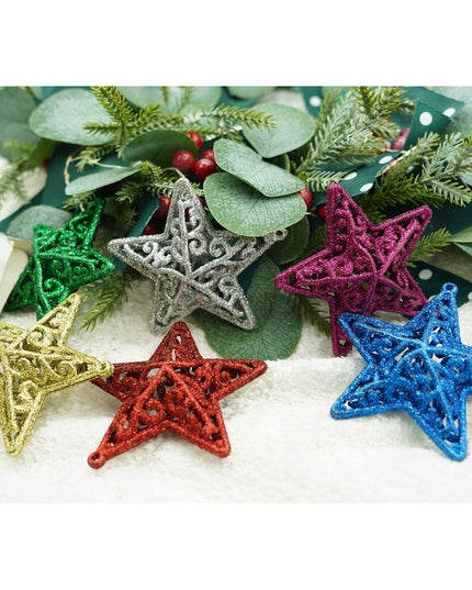 de 6 ornamente de brad, de tip Stea