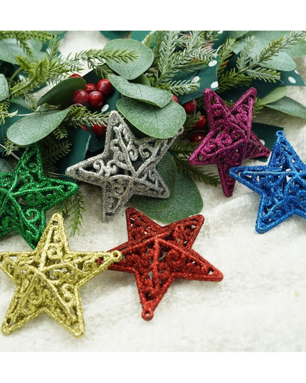 de 6 ornamente de brad, de tip Stea