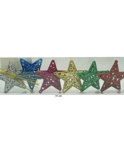 de 6 ornamente de brad, de tip Stea