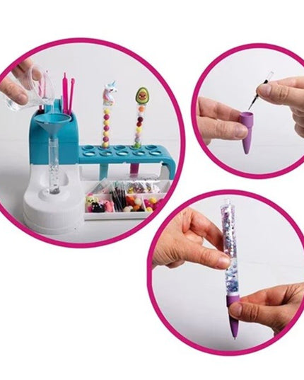 Set de Creatie, Stiloul Magic, +6 Ani, peste 50 de Accesorii, Laborator de Creatie Pixuri, 34 x 31 x 8 cm