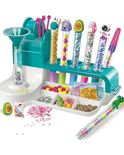 Set de Creatie, Stiloul Magic, +6 Ani, peste 50 de Accesorii, Laborator de Creatie Pixuri, 34 x 31 x 8 cm