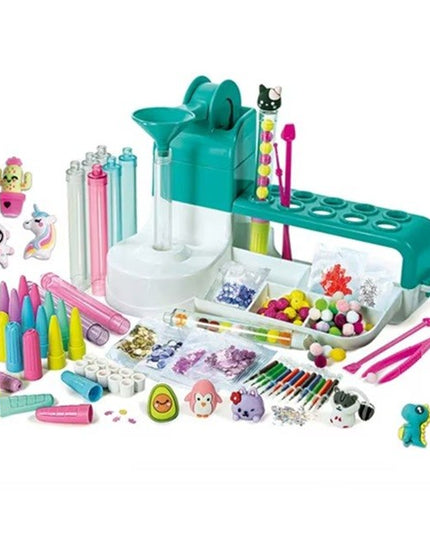 Set de Creatie, Stiloul Magic, +6 Ani, peste 50 de Accesorii, Laborator de Creatie Pixuri, 34 x 31 x 8 cm