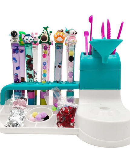 Set de Creatie, Stiloul Magic, +6 Ani, peste 50 de Accesorii, Laborator de Creatie Pixuri, 34 x 31 x 8 cm
