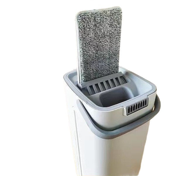 de Curatenie, Mop si Galeata, Capacitate 5.7 l, 4 Rezerve Microfibra Incluse, Plastic, Utilizare Umeda/Uscata, Stoarcere Fara Maini