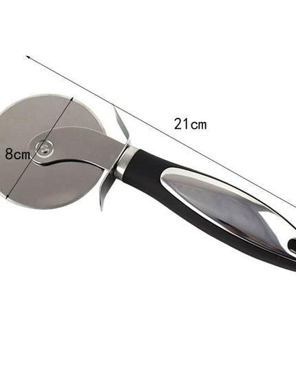 Feliator si Lopatica pentru Pizza, din 2 ustensile, Otel Inoxidabil, Maner Antiderapant