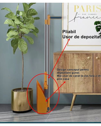 Matura si Faras cu Coada Detasabila, cu Dinti de Pieptene pentru Curatare Matura, rotativ, pliabil, Otel inoxidabil si Polipropilena