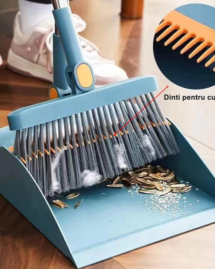 Matura si Faras cu Coada cu Dinti de Pieptene pentru Curatare Matura, rotativ, pliabil, detasabil, Otel inoxidabil si Polipropilena