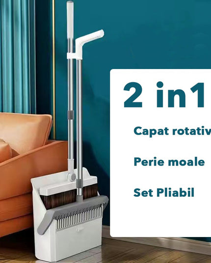 Matura si Faras cu Coada cu Dinti de Pieptene pentru Curatare Matura, rotativ, pliabil, detasabil, Otel inoxidabil si Polipropilena