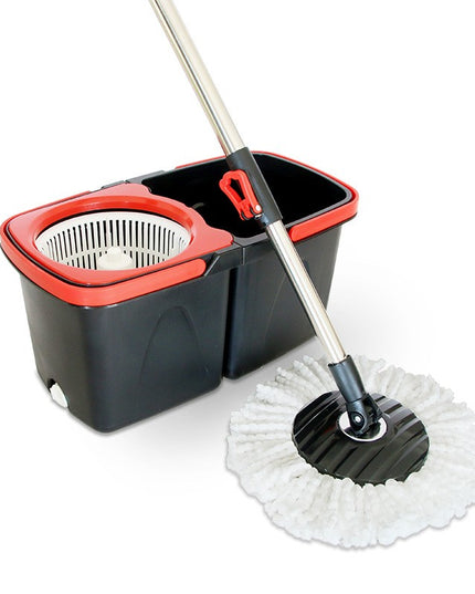 mop rotativ cu galeata material plastic si microfibra, rezistent, cu dop scurgere, vas detasabil, pentru interior, capacitate 8 l