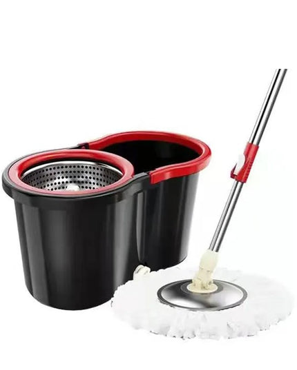 mop rotativ cu galeata material plastic si microfibra, rezistent, cu dop scurgere, vas detasabil, pentru interior, capacitate 8 l