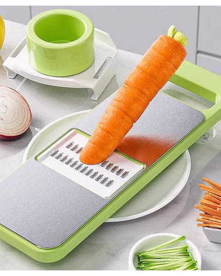 Multifunctional din 7 Piese, pentru Taierea si Maruntirea Legumelor, Uz Casnic,din Otel Inoxidabil