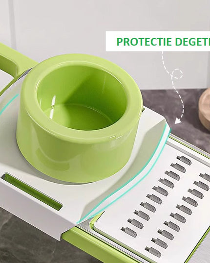 Multifunctional din 7 Piese, pentru Taierea si Maruntirea Legumelor, Uz Casnic,din Otel Inoxidabil