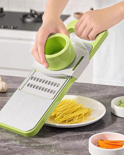 Multifunctional din 7 Piese, pentru Taierea si Maruntirea Legumelor, Uz Casnic,din Otel Inoxidabil