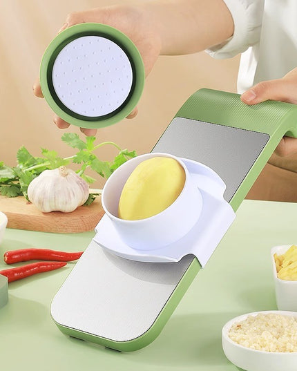 Multifunctional din 7 Piese, pentru Taierea si Maruntirea Legumelor, Uz Casnic,din Otel Inoxidabil