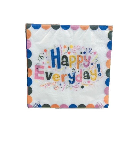 20 Servetele de Masa, din Hartie,Model Happy Everyday