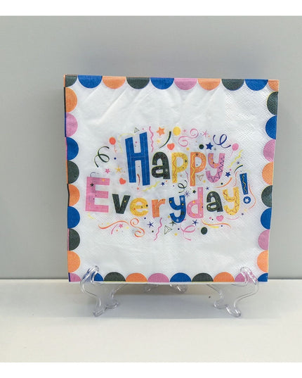 20 Servetele de Masa, din Hartie,Model Happy Everyday