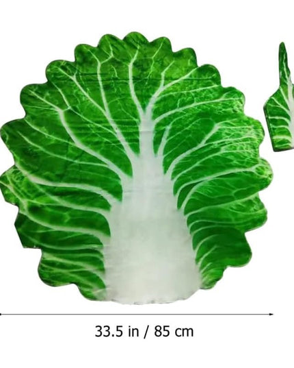 patura flanel si caciula forma frunza de salata, pentru nou-nascuti, material poliester