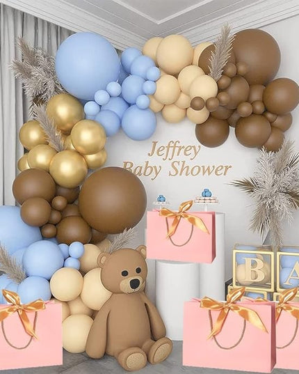 Baloane pentru Arcada, pentru Baieti, BABY SHOWER, Mset mix din 107 Baloane, din Latex pentru decor