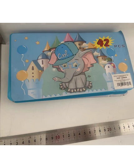 Set 42 Piese de Pictura si Desen, Tip Penar, Model Elefant, 24.3 x 13 x 3 cm