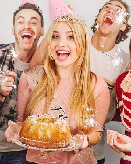 2 Piese pentru Majorat,Coronita Printesa Rose si Panglica 18&Fabulous