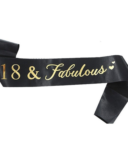 2 Piese pentru Majorat,Coronita Printesa Silver si Panglica 18&Fabulous