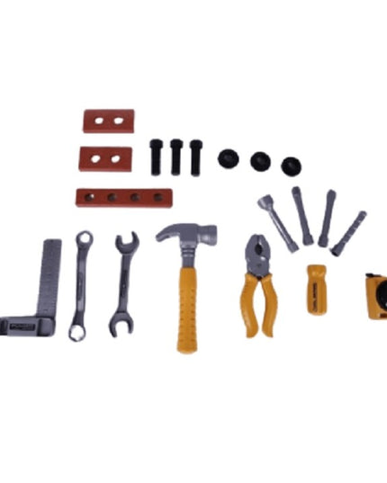 Trusa Scule si Unelte de Jucarie pentru Copii, 19 Piese Material Plastic, Interactiv, +3 Ani, 27.5x15.5x13 cm, /