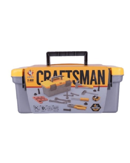 Trusa Scule si Unelte de Jucarie pentru Copii, 19 Piese Material Plastic, Interactiv, +3 Ani, 27.5x15.5x13 cm, /