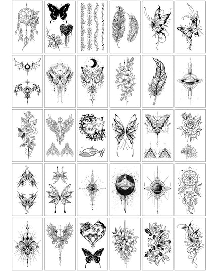 30 Tatuaje Temporare, pe Baza de Apa, Model 1