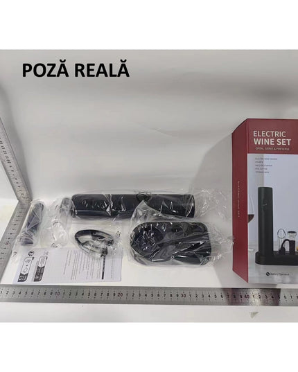 Tirbuson Electric din 5 piese, Deschizator Electric, cu Baterii, Multifunctional