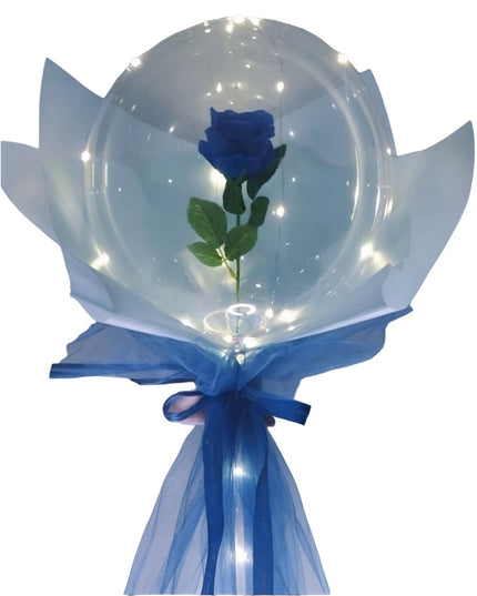 Trandafir in Balon LED cu Lumini, Tip Buchet, Diametru
