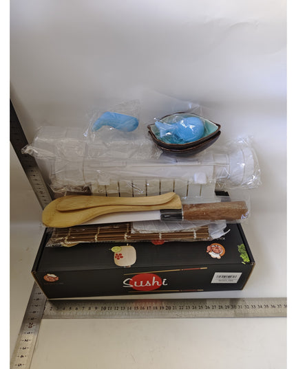 Ustensile pentru Sushi, din 19 Accesorii pentru Sushi, pentru Sushi HOME MADE, Cutit Inclus, Forme, Betisoare